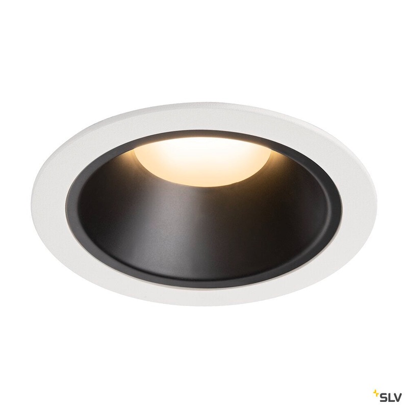 NUMINOS DL XL, Indoor LED recessed ceiling light white/black 3000K 20