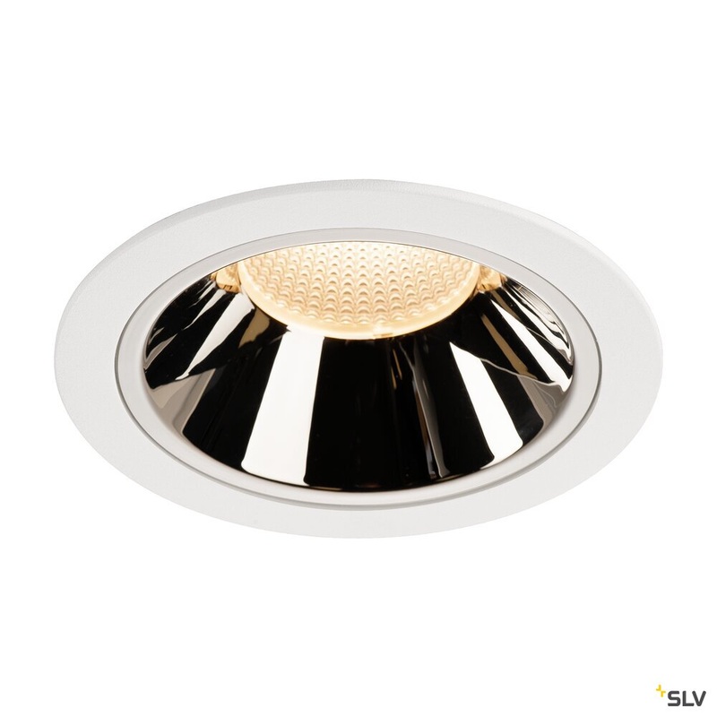 NUMINOS DL XL, Indoor LED recessed ceiling light white/chrome 2700K 40