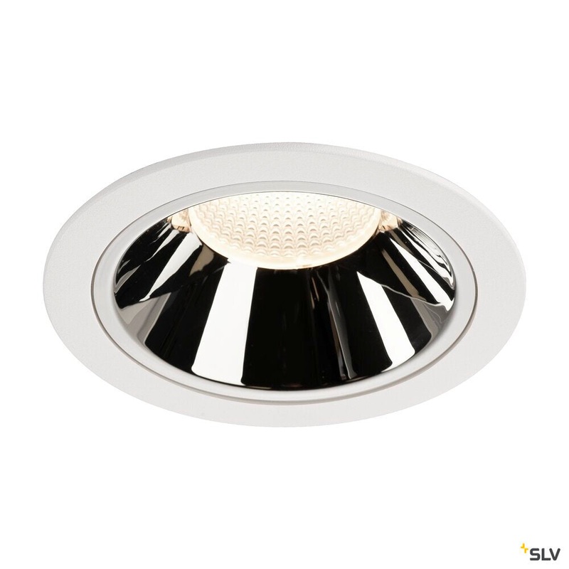 NUMINOS DL XL, Indoor LED recessed ceiling light white/chrome 4000K 20