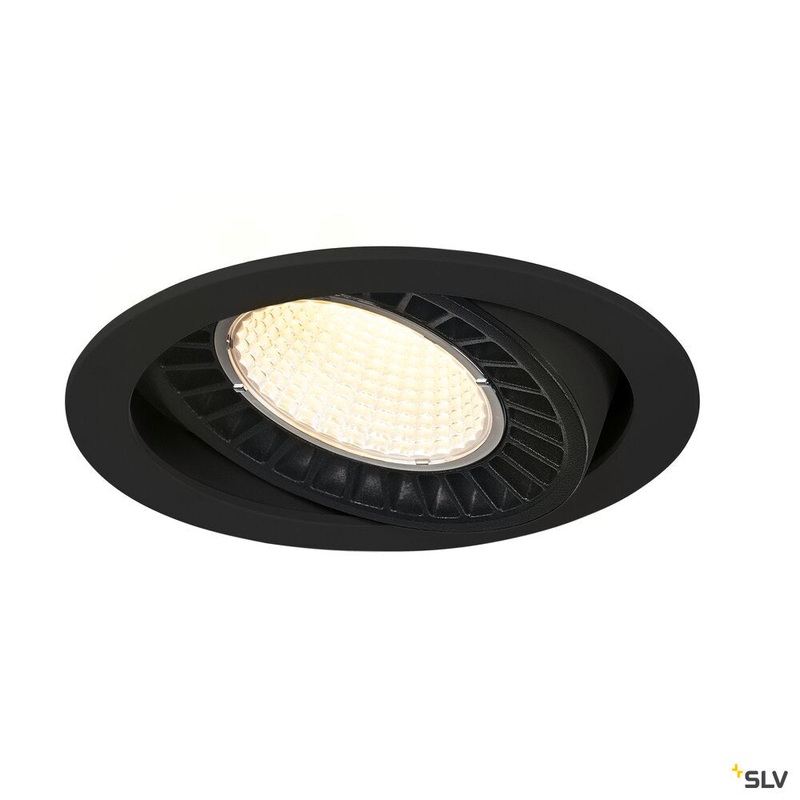 SUPROS, Indoor LED recessed ceiling light black round 4000K 60 CRI90 3520lm