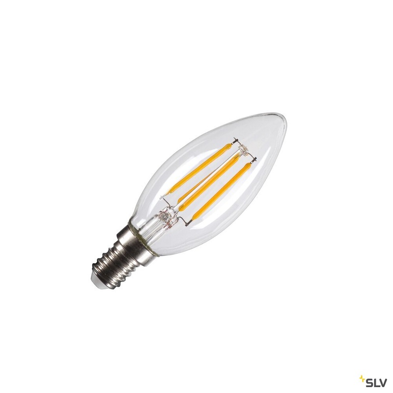 C35 E14, transparent LED light, 4.2W 2700K CRI90 320