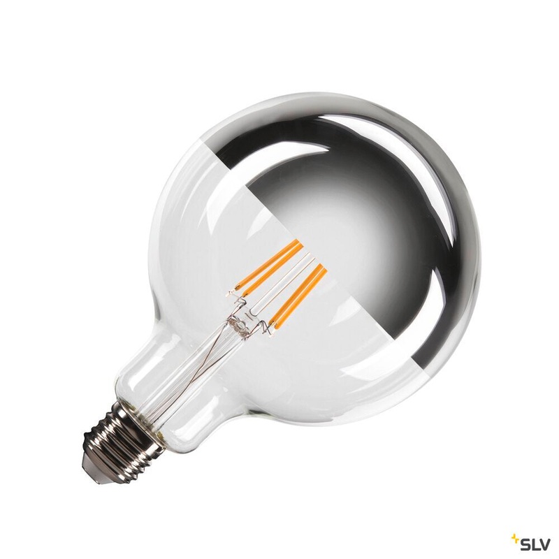 G125 E27 Mirrorhead, chrome LED light, 7.5W 2700K CRI90 180