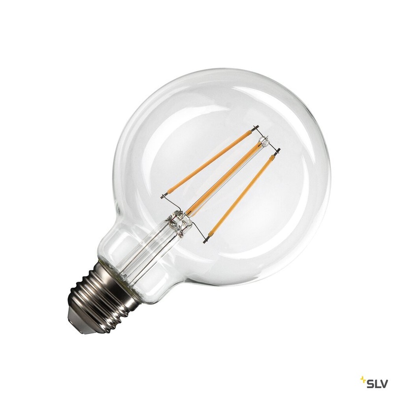 G95 E27, transparent LED light, 7.5W 2700K CRI90 320