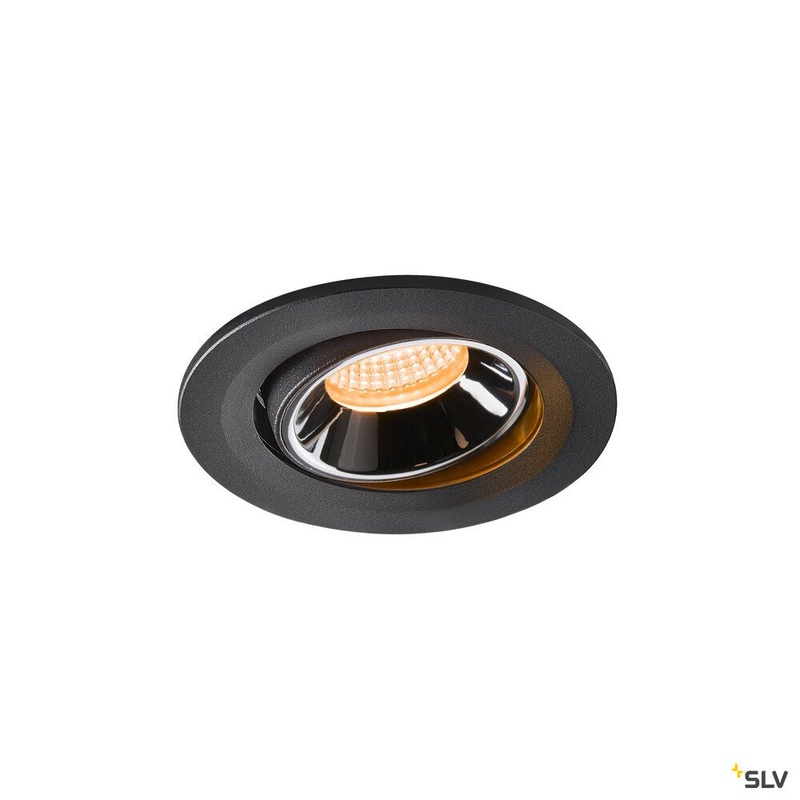 NUMINOS MOVE S, black / chrome recessed ceiling light, 2700K 20