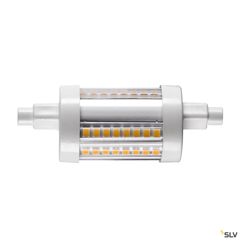 QT DE12 R7S 78mm, transparent LED light, 9W 3000K CRI90 330