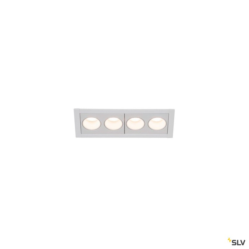 MILANDOS 4, white recessed ceiling light, 3000K 45
