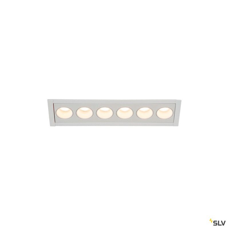MILANDOS 6, white recessed ceiling light, 2700K 45