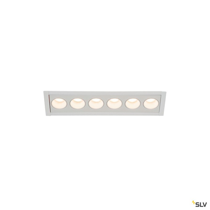MILANDOS 6, white recessed ceiling light, 3000K 45