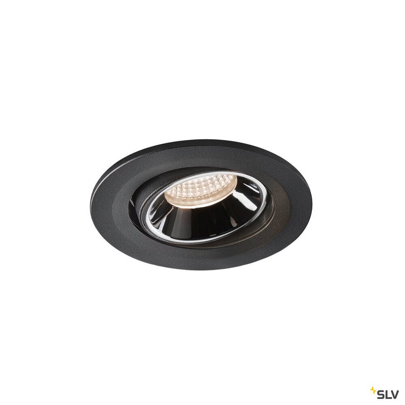 NUMINOS MOVE S, black / chrome recessed ceiling light, 4000K 55