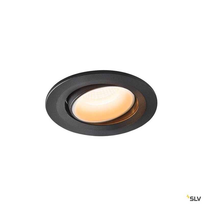 NUMINOS MOVE S, black / white recessed ceiling light, 3000K 20