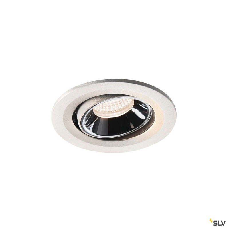 NUMINOS MOVE S, white / chrome recessed ceiling light, 4000K 20