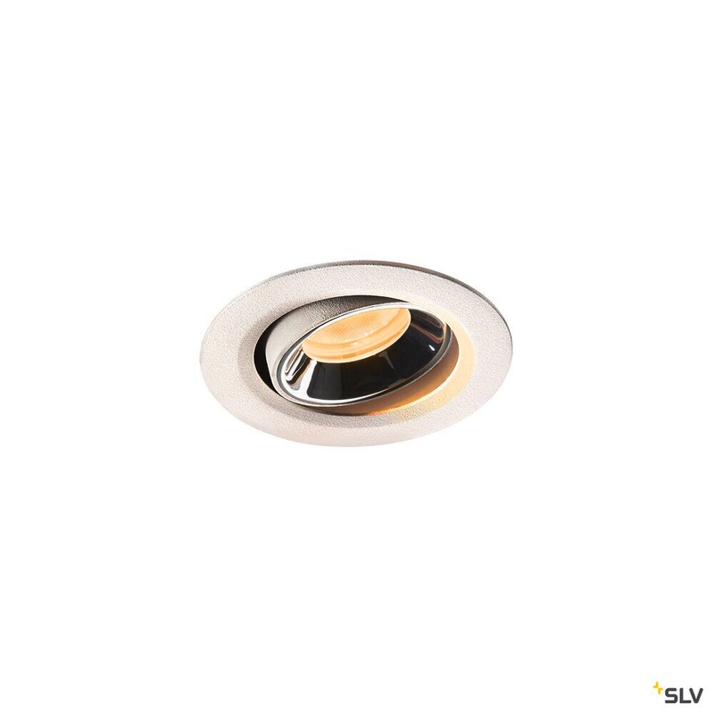 NUMINOS MOVE XS, white / chrome recessed ceiling light, 3000K 20
