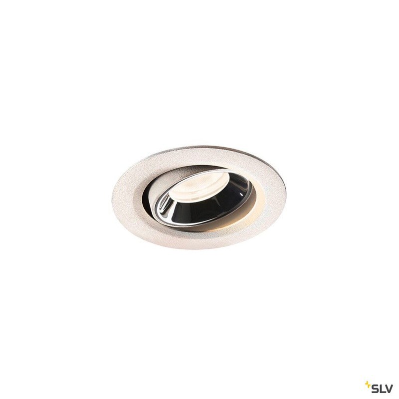 NUMINOS MOVE XS, white / chrome recessed ceiling light, 4000K 20