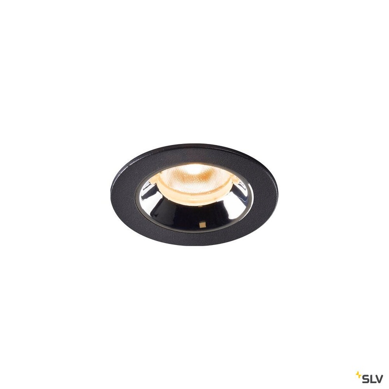 NUMINOS XS, black / chrome recessed ceiling light, 2700K 20