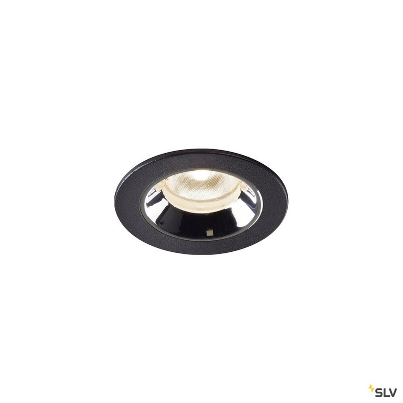 NUMINOS XS, black / chrome recessed ceiling light, 4000K 20
