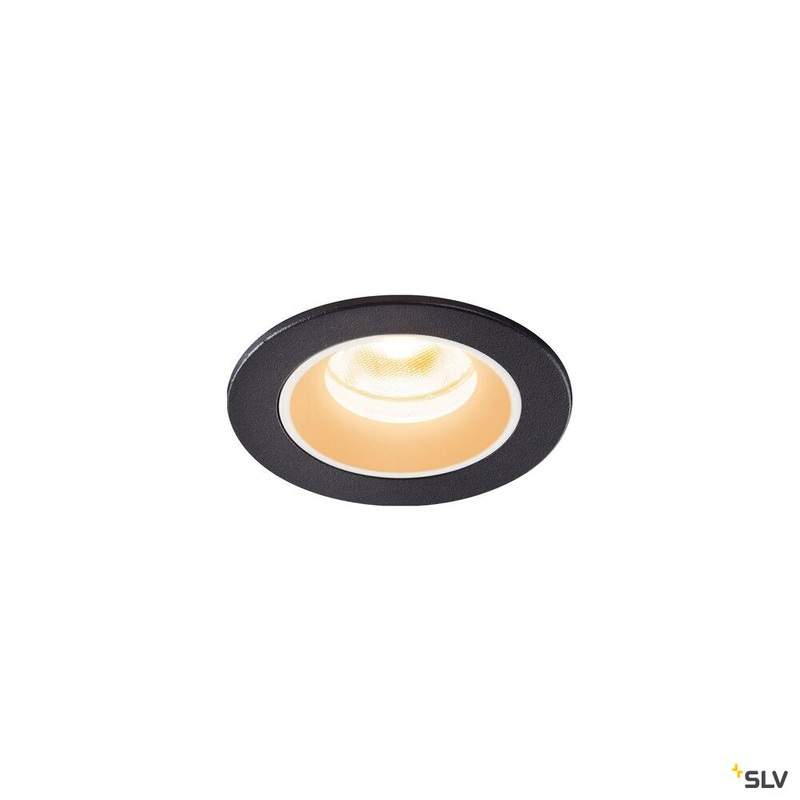 NUMINOS XS, black / white recessed ceiling light, 3000K 20