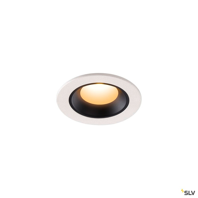 NUMINOS XS, white / black recessed ceiling light, 2700K 55