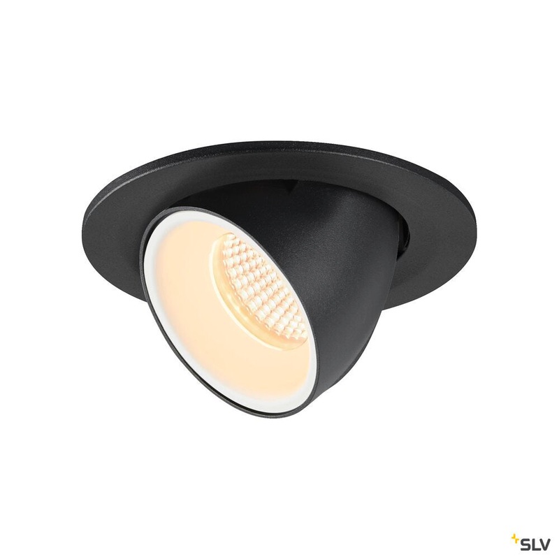 NUMINOS GIMBLE S, black / white recessed ceiling light, 3000K 20