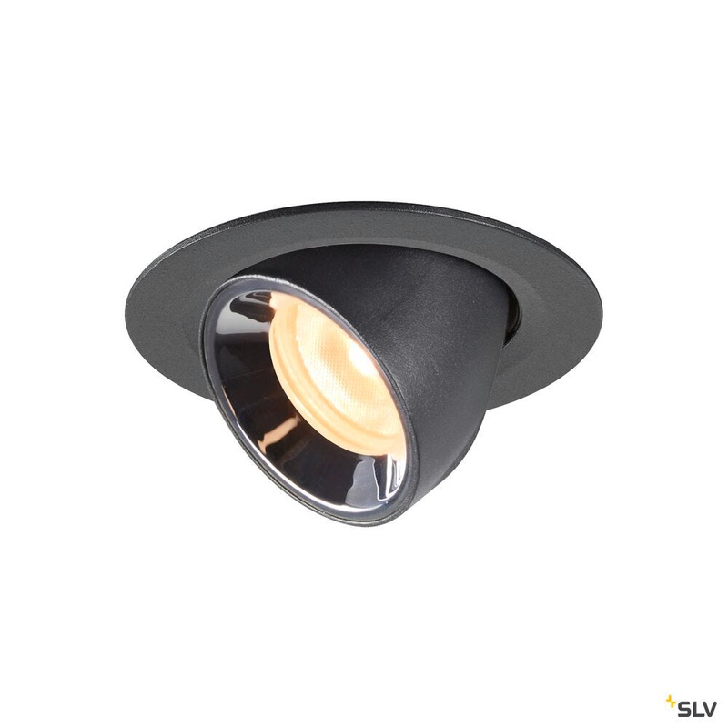 NUMINOS GIMBLE XS, black / chrome recessed ceiling light, 3000K 20