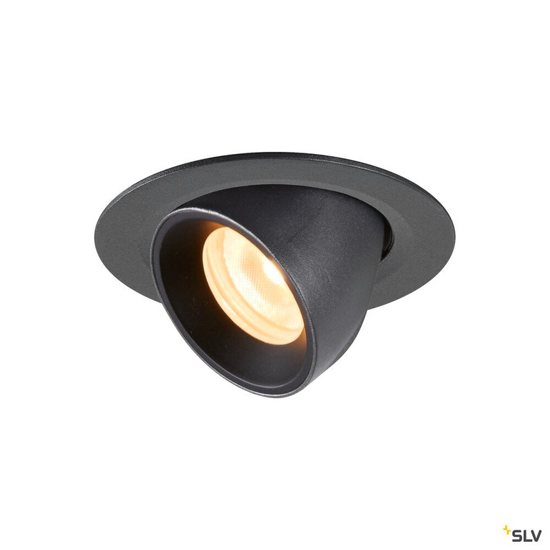NUMINOS GIMBLE XS, black recessed ceiling light, 3000K 20