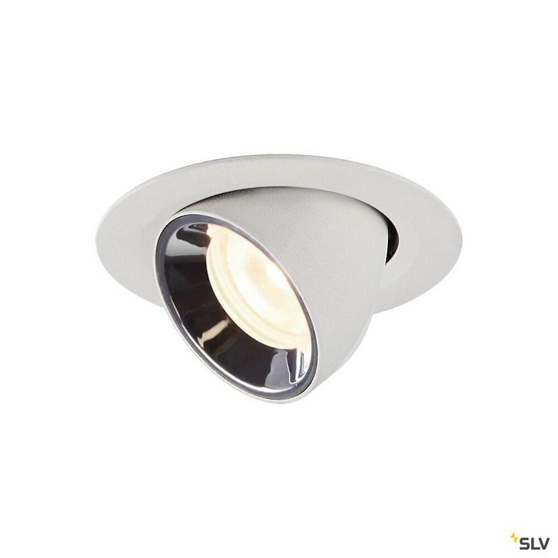 NUMINOS GIMBLE XS, white / chrome recessed ceiling light, 4000K 20