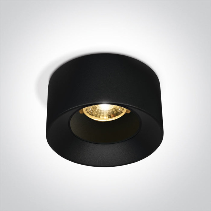 BLACK LED 7W 38deg WW 230V
