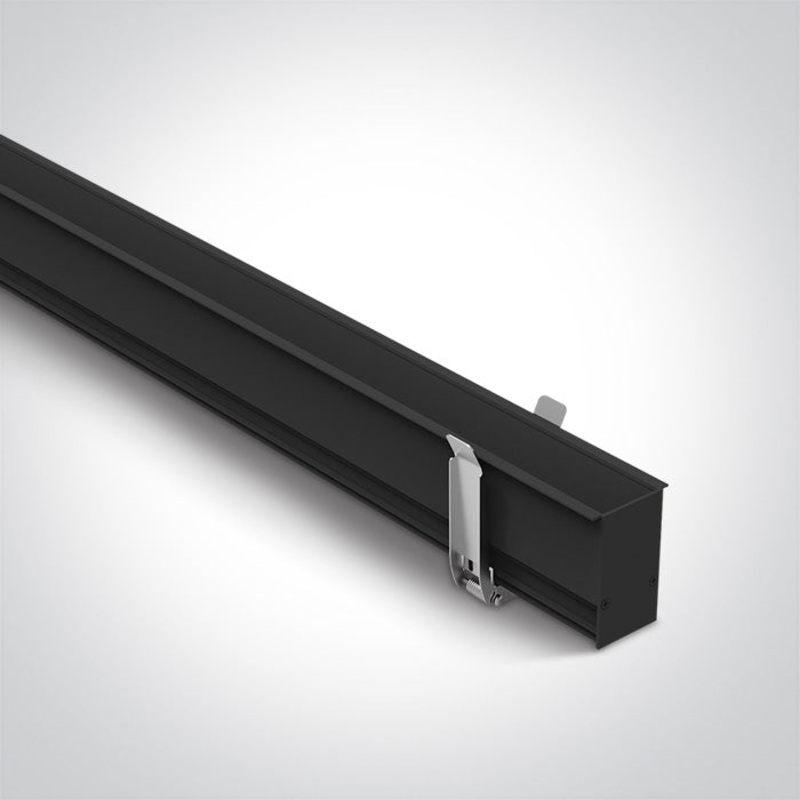 BLACK MAGNETIC RECESSED PROFILE 2m 48V MAXI