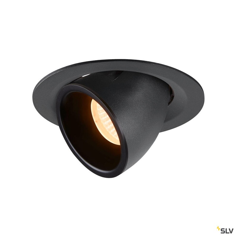NUMINOS GIMBLE M, black recessed ceiling light, 2700K 20