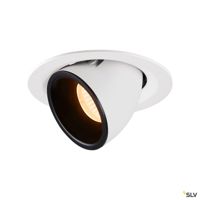 NUMINOS GIMBLE M, black / white recessed ceiling light, 2700K 20