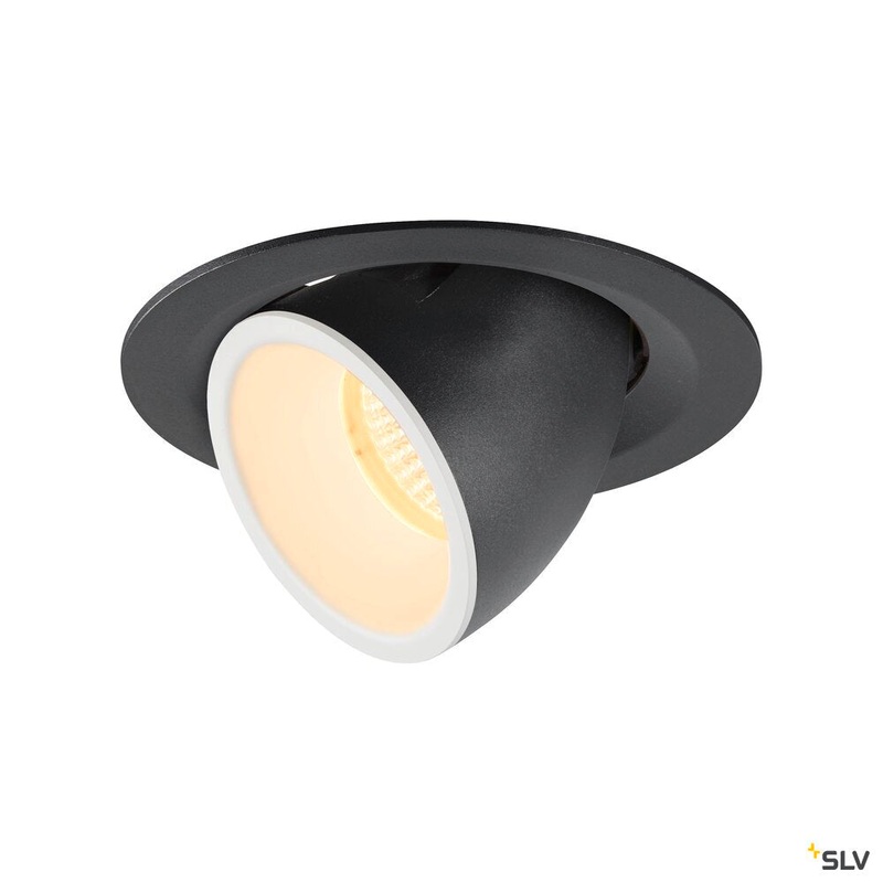 NUMINOS GIMBLE M, black / white recessed ceiling light, 3000K 20