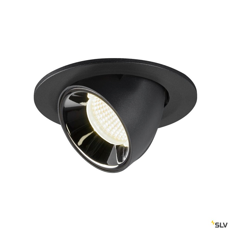 NUMINOS GIMBLE S, black / chrome recessed ceiling light, 4000K 20