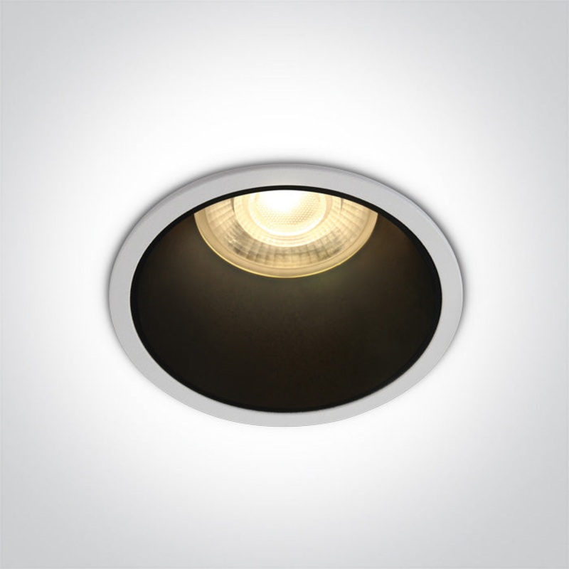 WHITE GU10 10W BLACK REFLECTOR DARK LIGHT