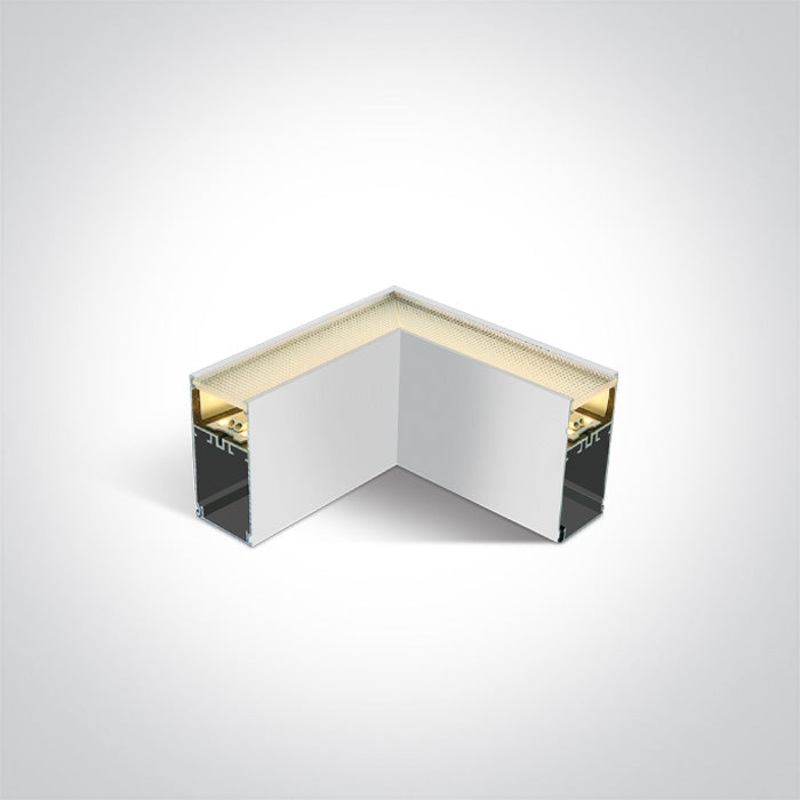 WHITE UGR19 LED CORNER 14W CCTV PV FOR 38150A 38151A 230V
