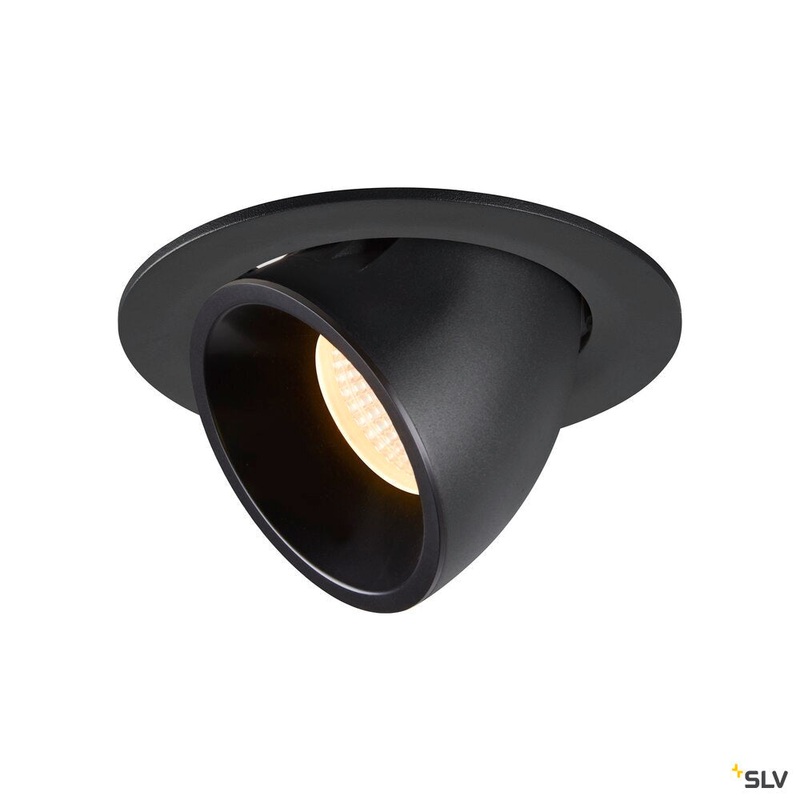 NUMINOS GIMBLE L, black recessed ceiling light, 3000K 20