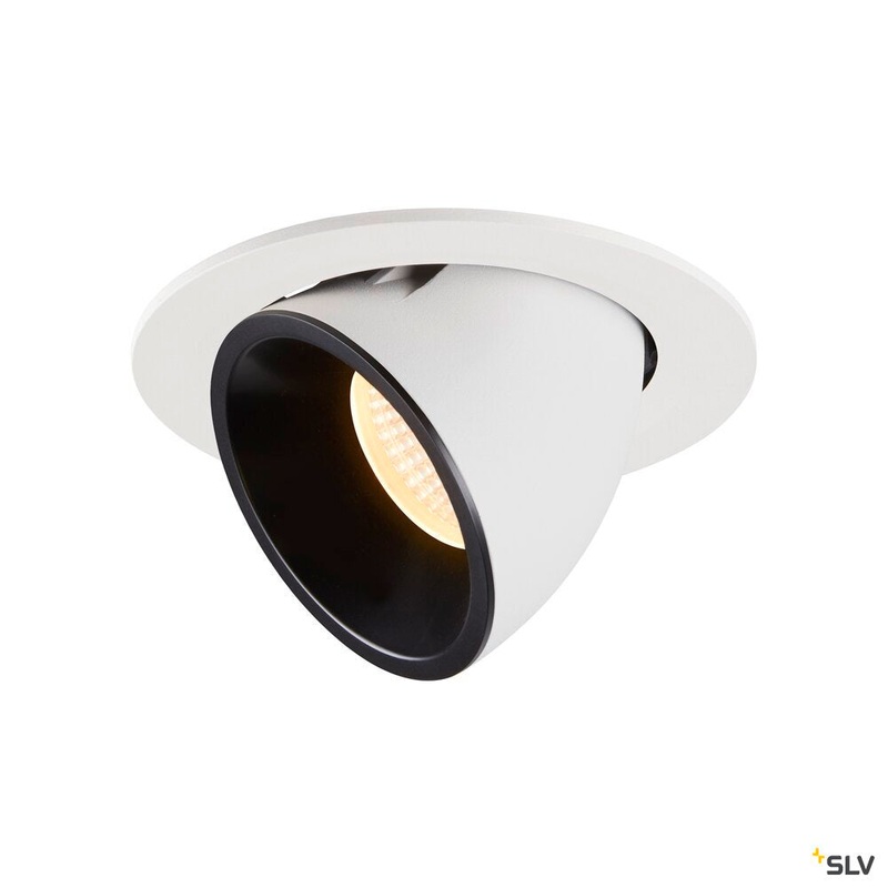 NUMINOS GIMBLE L, white / black recessed ceiling light, 3000K 40
