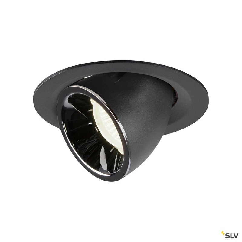 NUMINOS GIMBLE M, black / chrome recessed ceiling light, 4000K 20