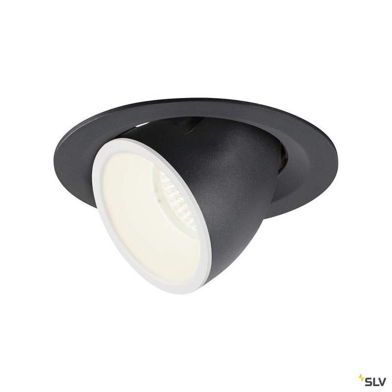 NUMINOS GIMBLE M, black / white recessed ceiling light, 4000K 20