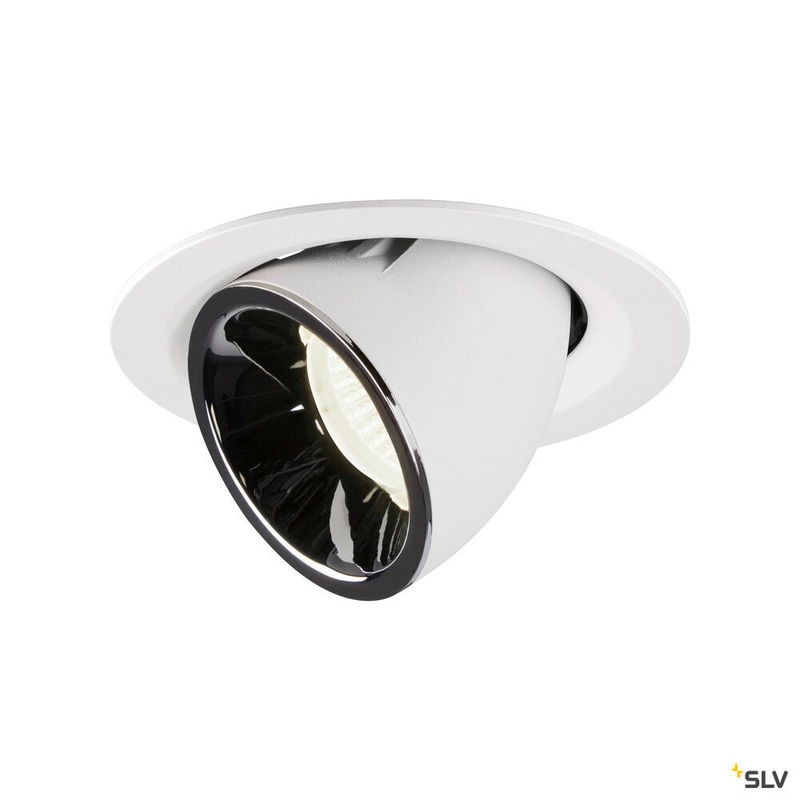 NUMINOS GIMBLE M, white / chrome recessed ceiling light, 4000K 20