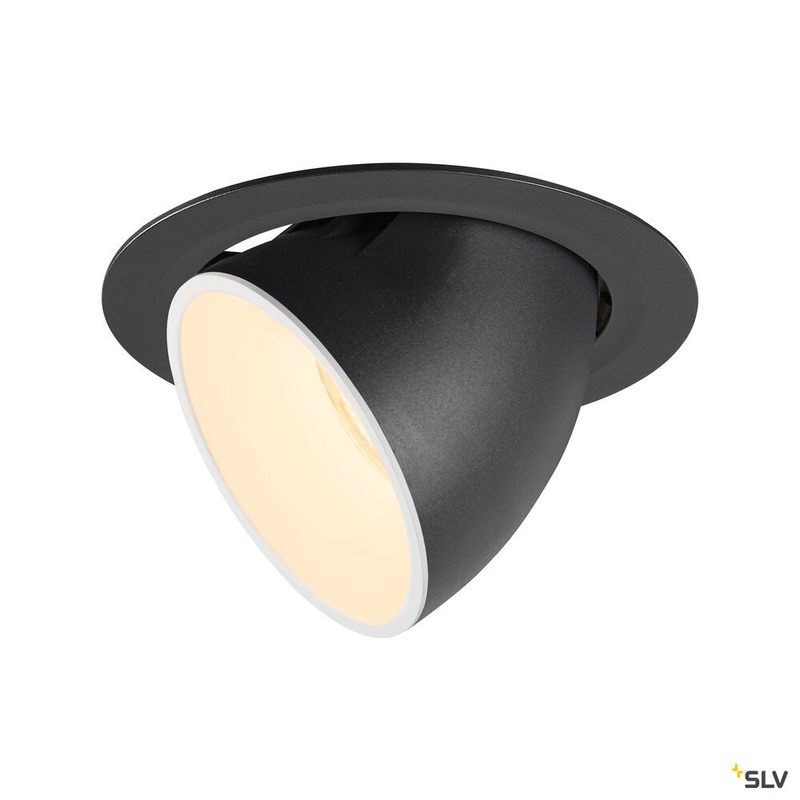 NUMINOS GIMBLE XL, black / white recessed ceiling light, 3000K 20