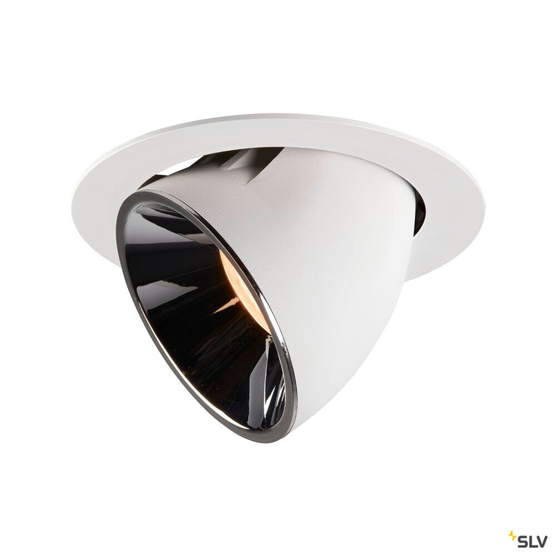NUMINOS GIMBLE XL, white / chrome recessed ceiling light, 2700K 20