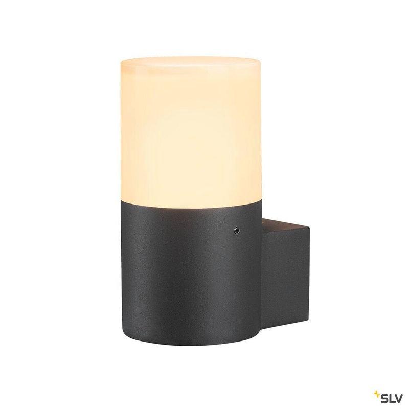 GRAFIT E27 round, anthracite wall-mounted light