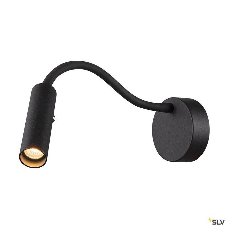 KARPO GOOSE, black wall-mounted light, 5.8W 3000K 40