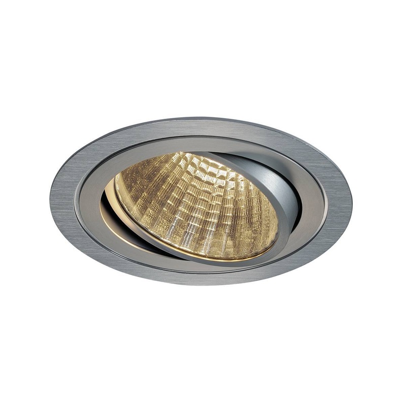 NEW TRIA LED DL ROUND SET, alu brushed, 25W, 30, 3000K, incl. driver, clip springs