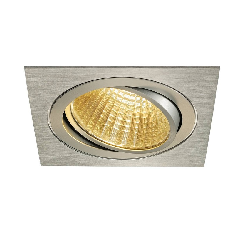 NEW TRIA LED DL SQUARE SET, alu brushed, 25W, 30, 2700K, incl. driver, clip springs