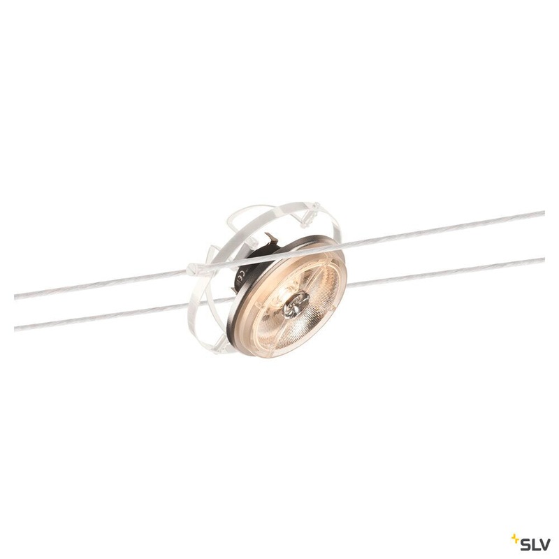 QRB, cable luminaire for TENSEO low-voltage cable system, QR111, tiltable, white