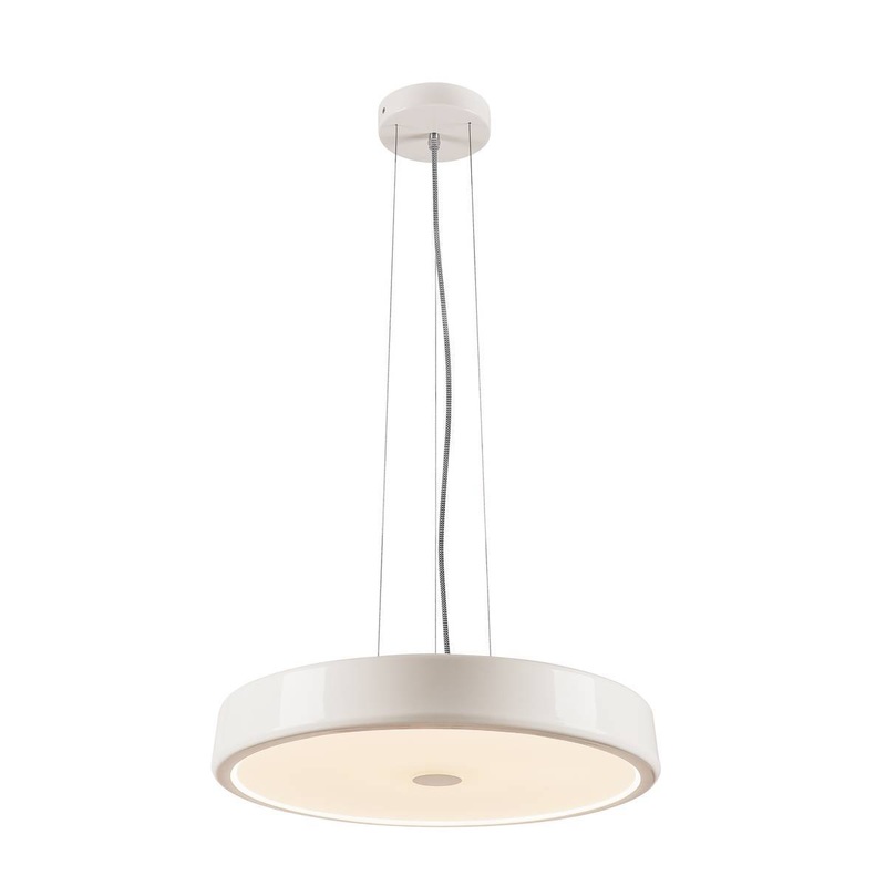 SPHERA, pendant, LED, 2700K, round, white, frosted acrylic glass,  45cm