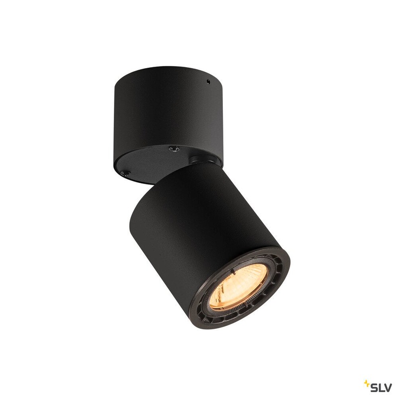 SUPROS 78, ceiling light, LED, 3000K, round, black, 60 lens