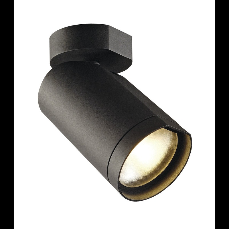 BILAS SPOT, single, round, matt black, 16W COB LED, 25, 2700K, with wall plate