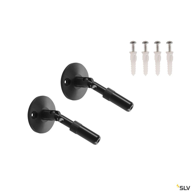 WALL BRACKET, for TENSEO low-voltage cable system, long, black, 2 pieces