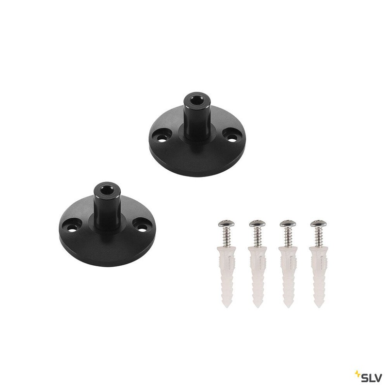 WALL BRACKET, for TENSEO low-voltage cable system, short, black, 2 pieces